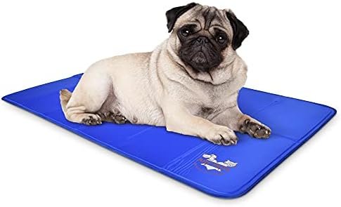 Arf Pets Dog Cooling Mat 23” x 35” Pad for Kennels, Crates, Beds, Non-Toxic, Durable Solid Self Cooling Gel No Refrigeration 