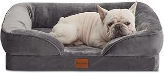 Sponsored Ad - HIMEET Washable Dog Bed Waterproof with Removable Washable Cover Pet Bed for French Bulldog Medium Dog Bed ...
