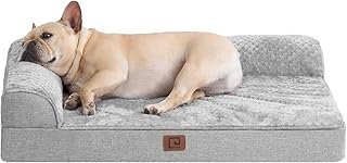 EHEYCIGA Memory Foam Orthopedic Dog Bed Medium Size Dog with Waterproof Lining, Washable Dog Couch Bed with Removable Cove...