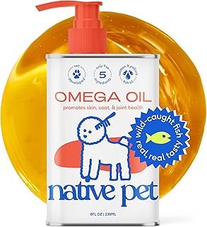 Native Pet Omega 3 Fish Oil for Dogs 8 oz - Made with Wild Alaskan Salmon Oil for Dogs - EPA DHA - Supports Itchy Skin, Mo...