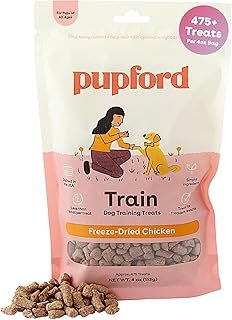 Sponsored Ad - Pupford Freeze Dried Training Treats for Dogs & Puppies, 475+ Two Ingredient Bites (Chicken, 4 oz)