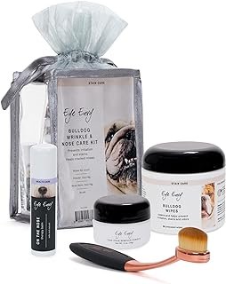 Sponsored Ad - Eye Envy Bulldog Wrinkle Cleaner & Nose Care Kit | Bulldog Wrinkle Wipes, Tear Stain Powder, Applicator Bru...